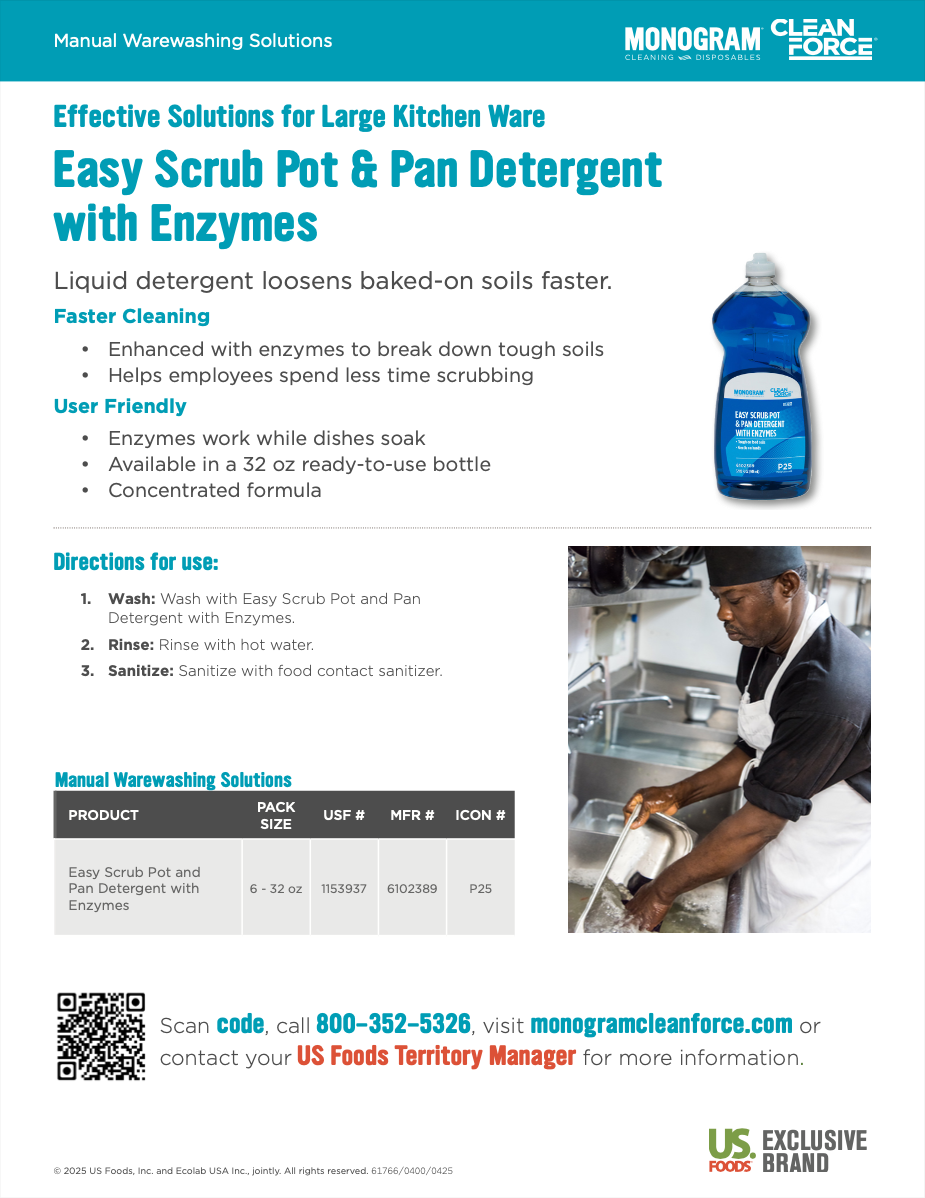 Monogram Clean Force Fryer Cleaner Packets