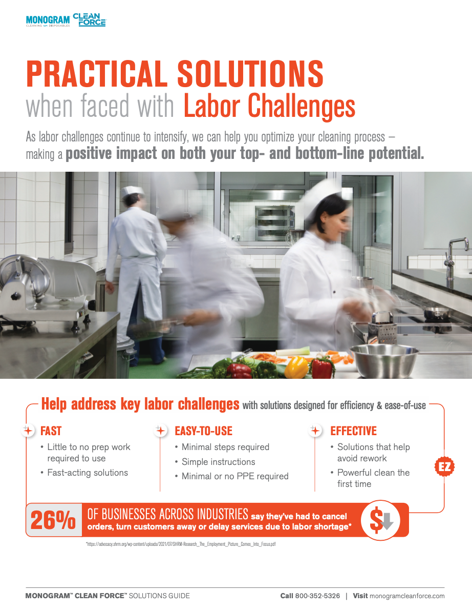 Monogram Clean Force Labor Efficiency Solutions