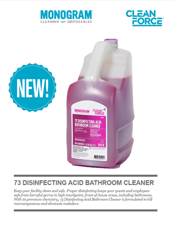 Monogram Clean Force 73 Disinfecting Acid Bathroom Cleaner