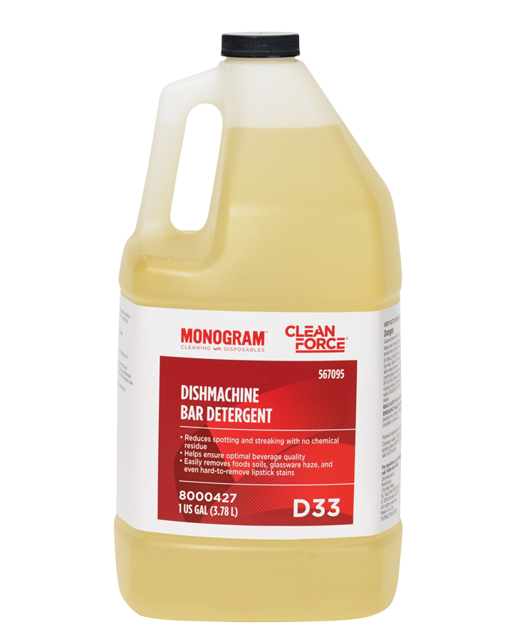 Monogram Clean Force Dishmachine Bar Detergent