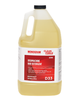 Monogram Clean Force Dishmachine Bar Detergent