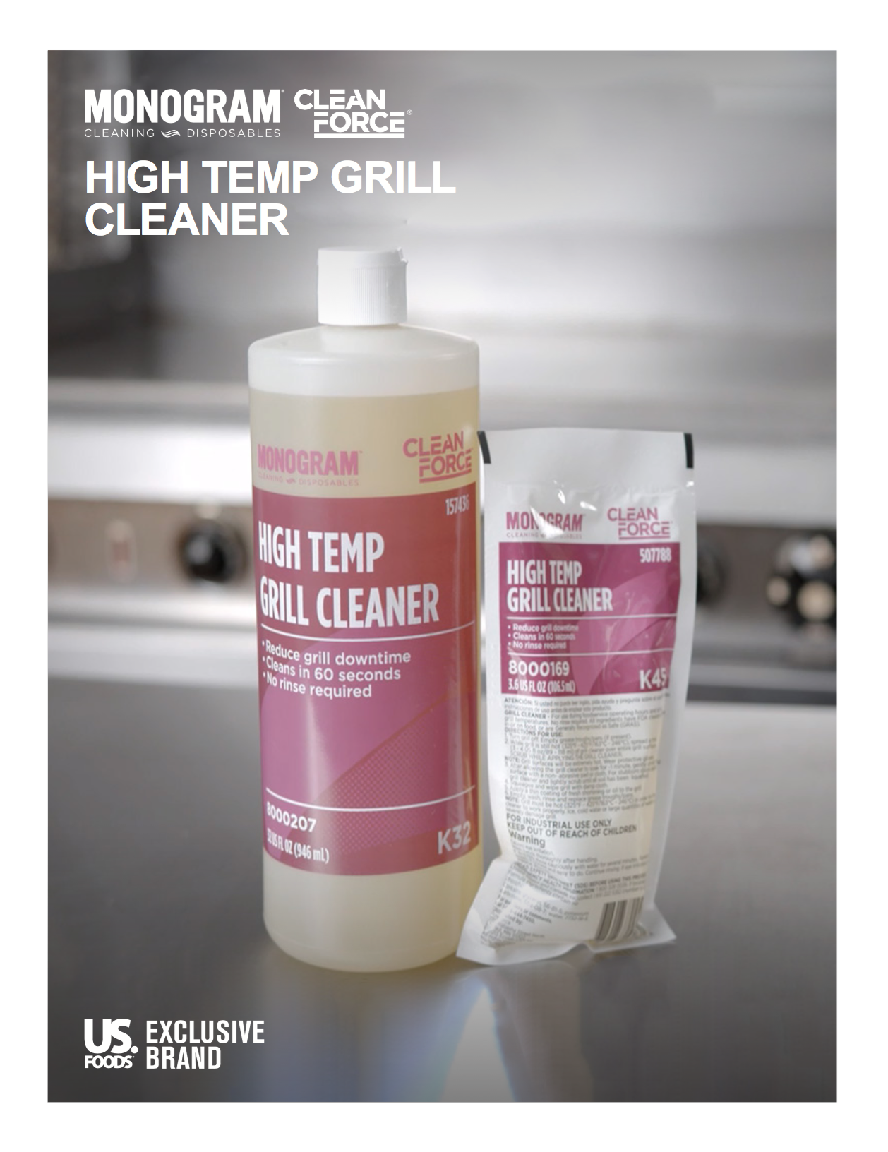 Monogram Clean Force High Temp Grill Cleaner Sell Sheet