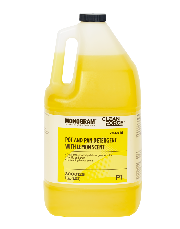 Monogram Clean Force Pot and Pan Detergent with Lemon Scent